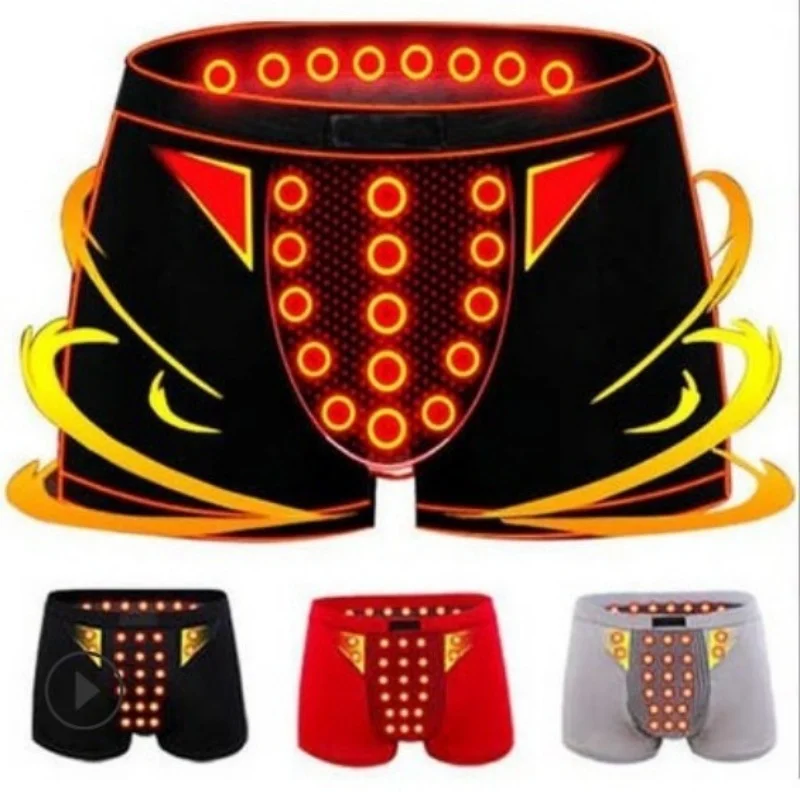 2026 Men's Magnetic Therapy Boxer Briefs 22 Magnets Breathable Pain Relief Brazilian Fit Health Underwear Anti-Roll Waistband