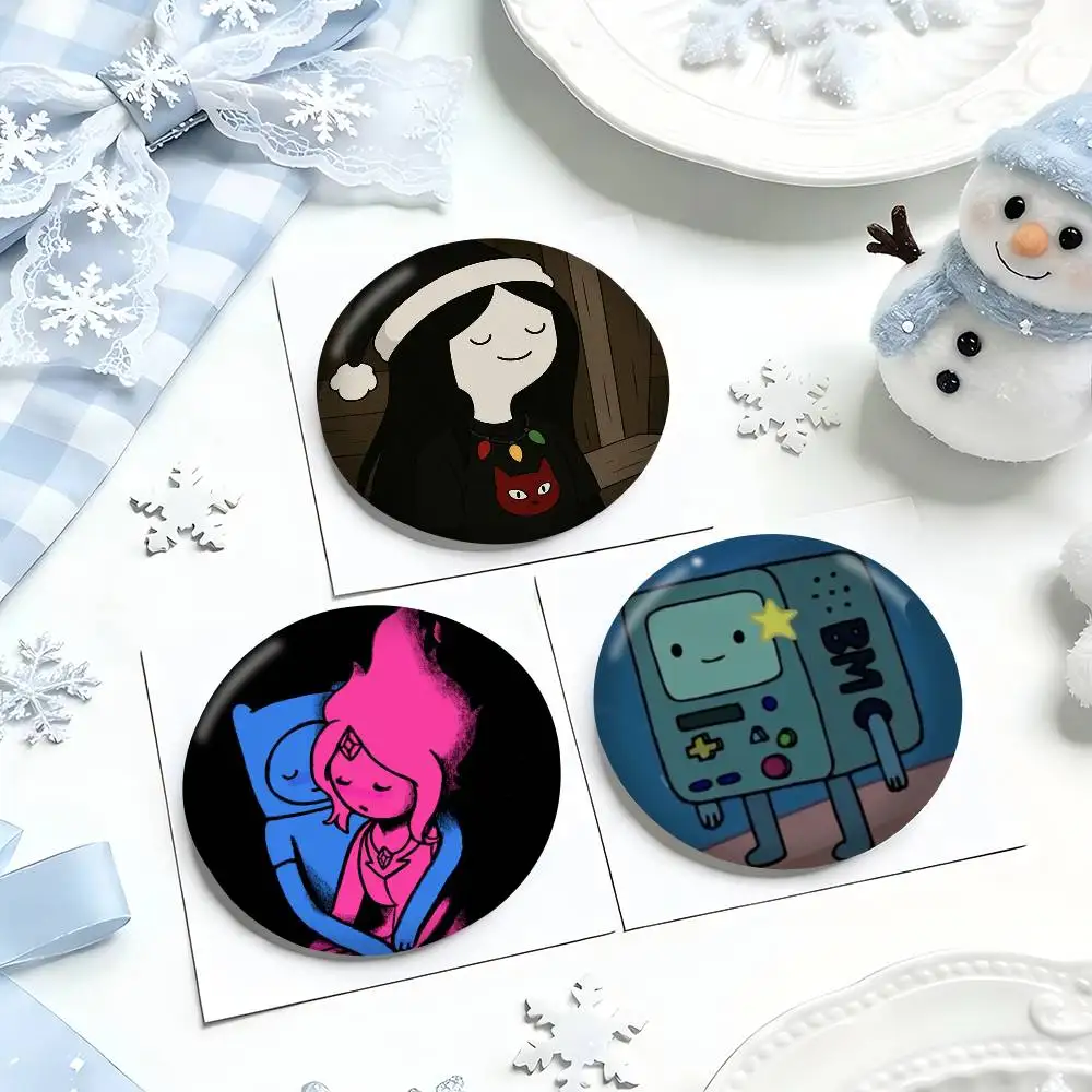A-Adventure Time Tinplate Brooch Figure Icon Badge Handmade Brooches For Backpack Clothes Decoration view 4