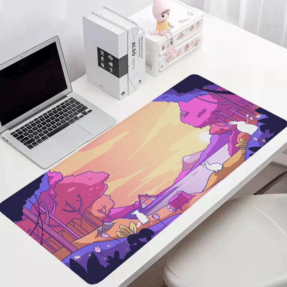 Bunny Land Anime Mouse Pad 900x400 Pc Gamer Diy Gaming Computer Mat Desk Accessories Office Desktops Mousepad Mats Keyboard Xxl