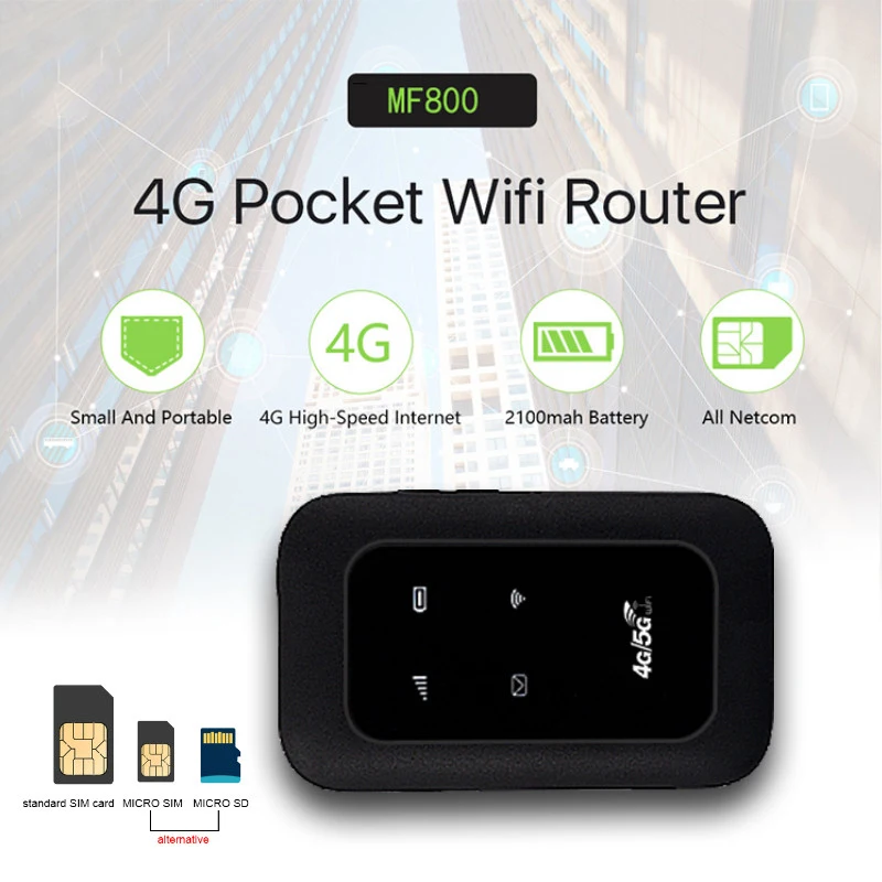 Eatpow 4G Pocket Wifi Router 150Mbps Modem Mobiele Wifi Hotspot Draadloze Mifi Modem Router Simkaart Slot