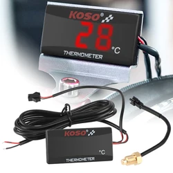 With Sensors 0~120°C Monitor Water Tank Retrofit Temperature Meter Red Blue Indicator Warning Motorcycle Thermometer 12V
