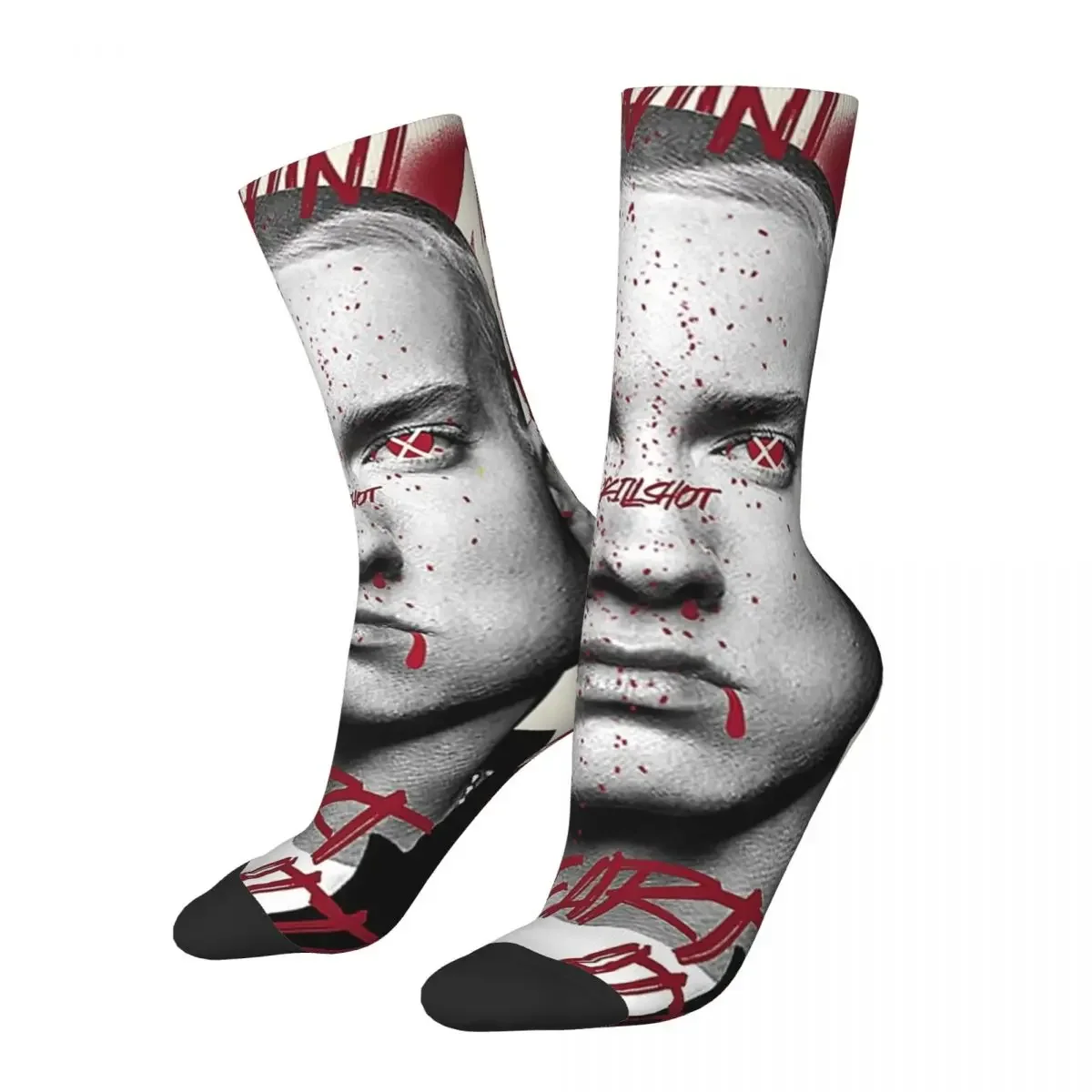 

Harajuku Eminem Skateboard Socks Hip Hop Middle Tube Socks for Unisex