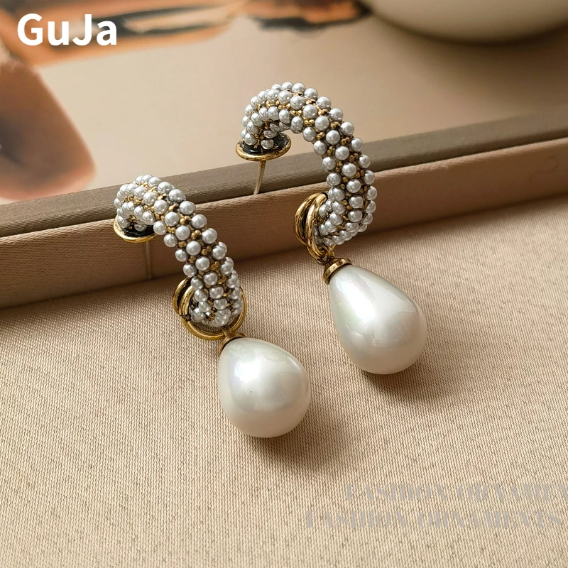 Fashion Jewelry Elegant Temperament Simulated Pearl Dangle Earrings For Women Female Gifts Delicate Design Ear Accessories