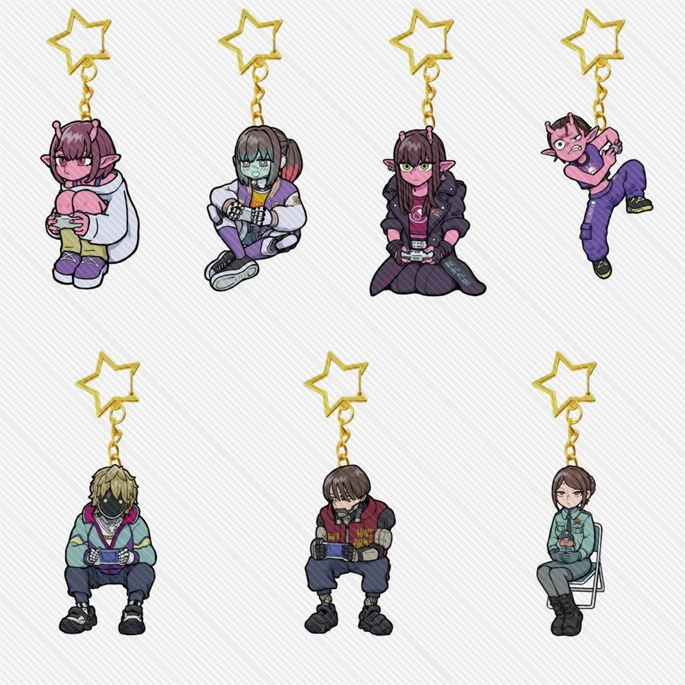 6cm cute Anime MILKY SUBWAY Secret Night Acrylic Keychain Ornaments  Decorations cosplay Accessories Goods Christmas Gifts