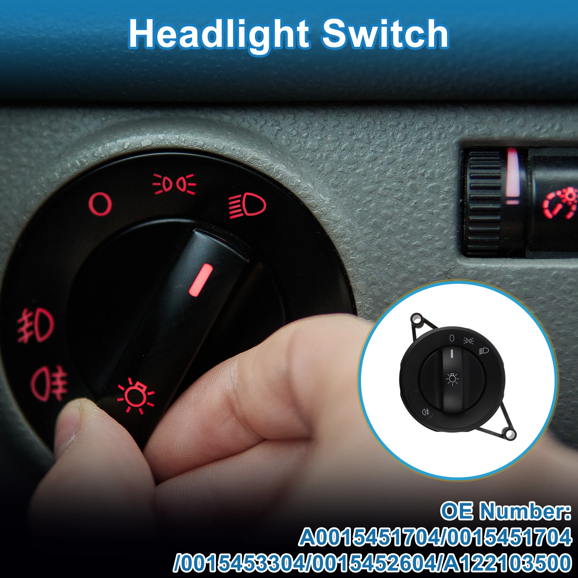 

Переключатель фар UXCELL для Mercedes-Benz Atego 98-13, арт. A0015451704/0015451704, 1 шт.