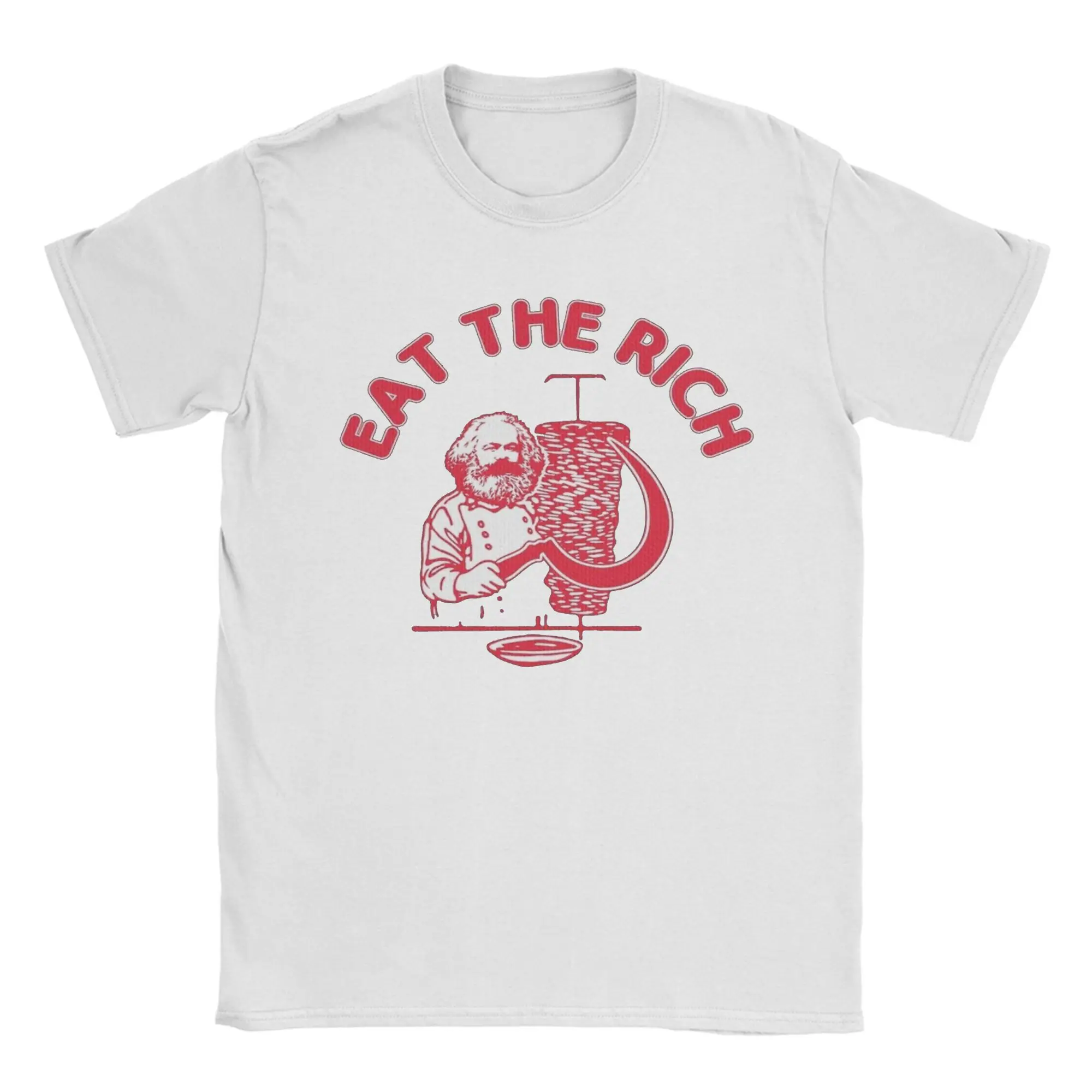 Men T-Shirts Eat The Rich Doner Kebab Fun 100% Cotton Tees Short Sleeve  T Shirts Round Collar Clothes Gift Idea