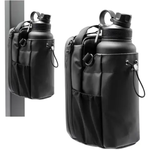 Magnetic Water Bottle Bag Large Capacity Specific Water Cup Holder with Strong Magnet Portable Bag for Outdoor Sports Gym Camp