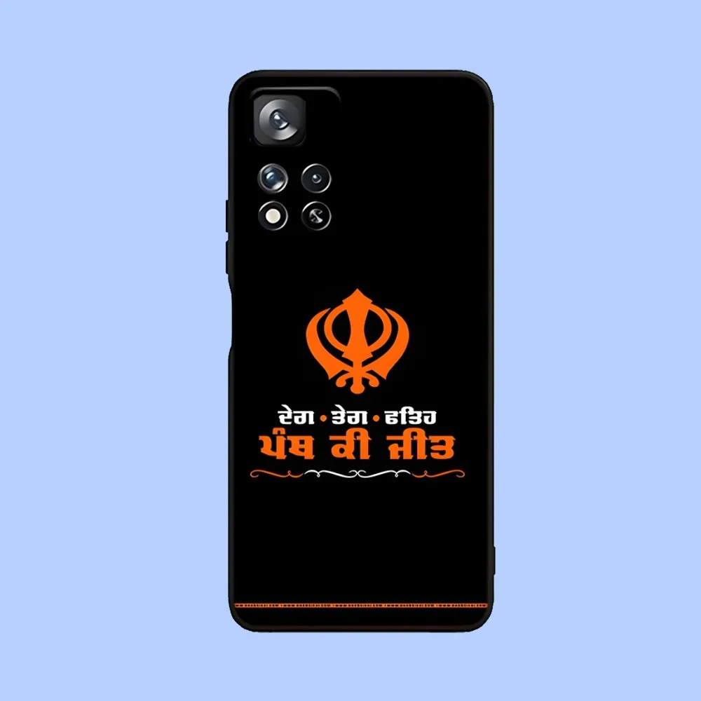 Sikh Khanda Sikhism Phone Case For Samsung Galaxy A13,A21s,A22,A31,A32,A52,A53,A71,A80,A91 Soft Black Cover