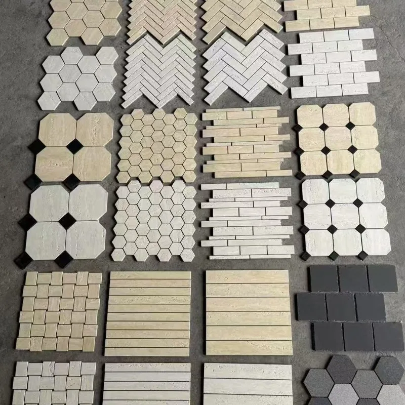 Retro French home all-ceramic parquet whole body special-shaped cutting bathroom living room floor tiles