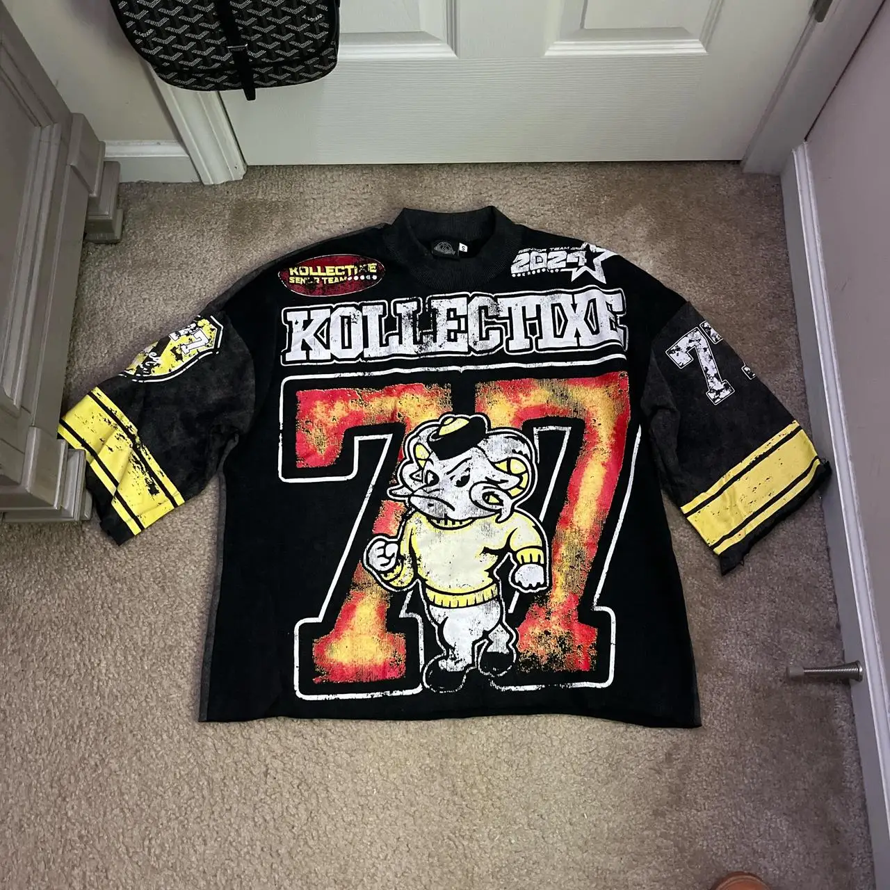 الشارع الشهير تي شيرت Y2K نصف كم بلايز رجالي الهيب هوب الكرتون رسالة الجرافيك طباعة المتضخم تي شيرت الجولة الرقبة ملابس قطنية #1