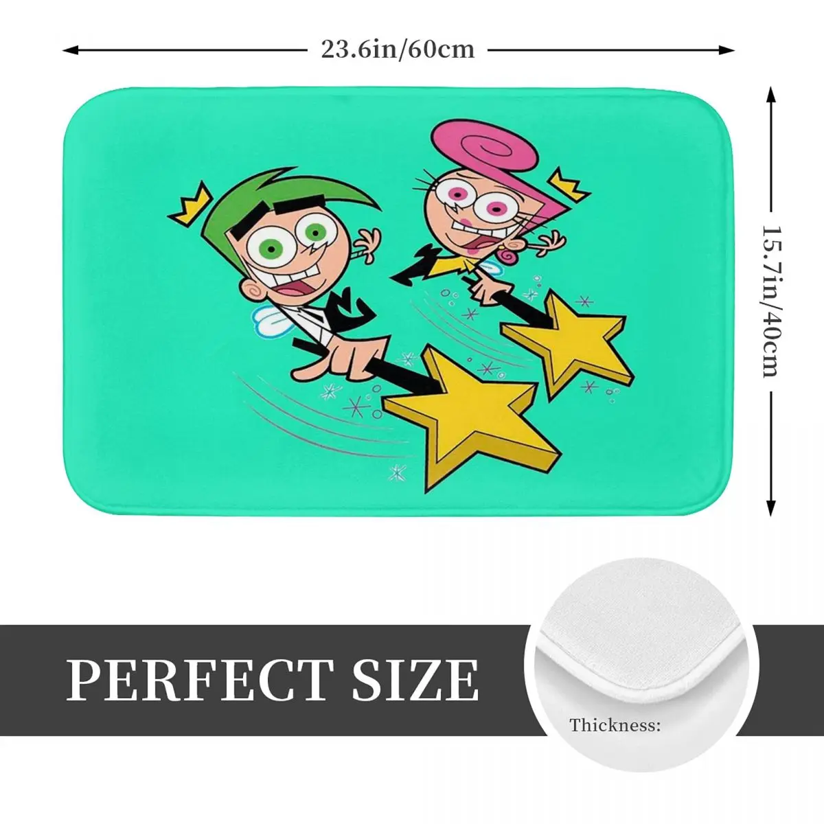 Fairly Oddparents Cosmo Doormat Kitchen Entrance Home Floor Mat Anti-slip Carpet Rug for Balcony Footpad Mats