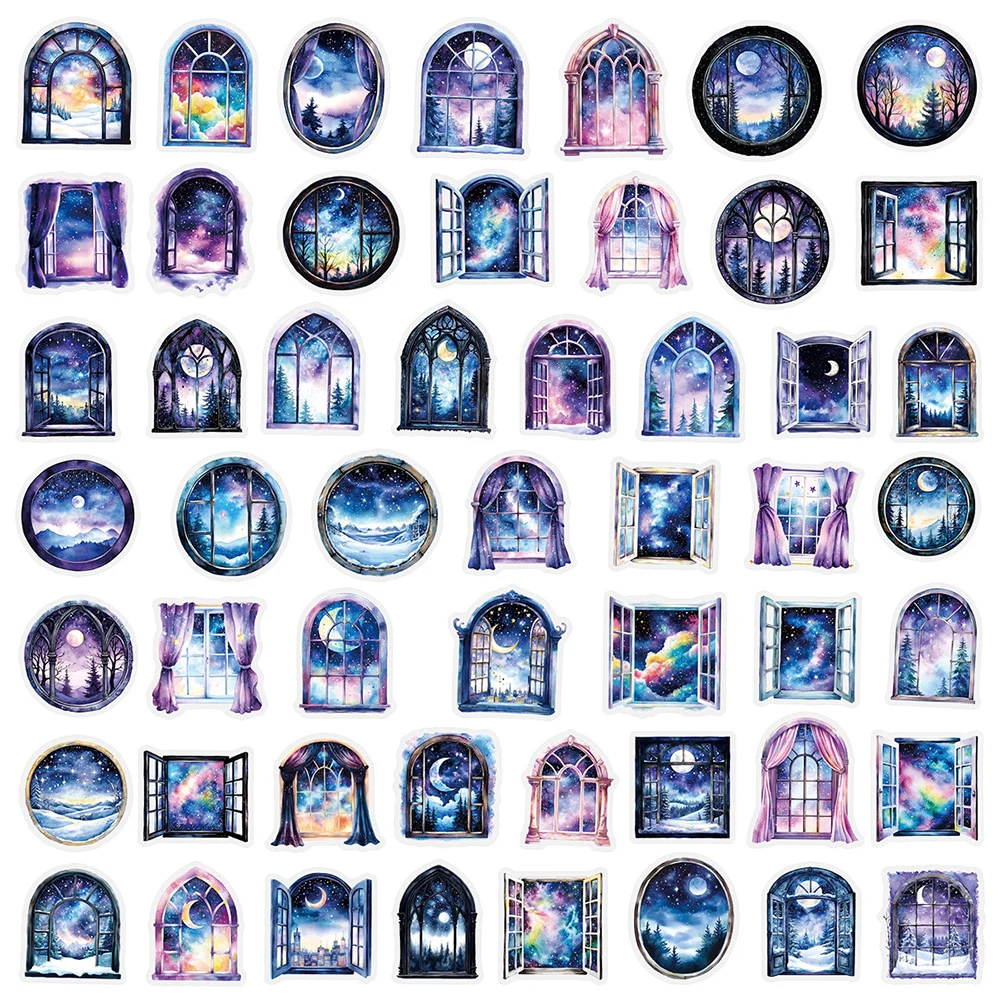 10/30/50 قطعة شفافة لطيف حالمة ملصقات نافذة الجمالية السماء المرصعة بالنجوم الشارات للهاتف المحمول المحمول الكرتون ملصق ديكور