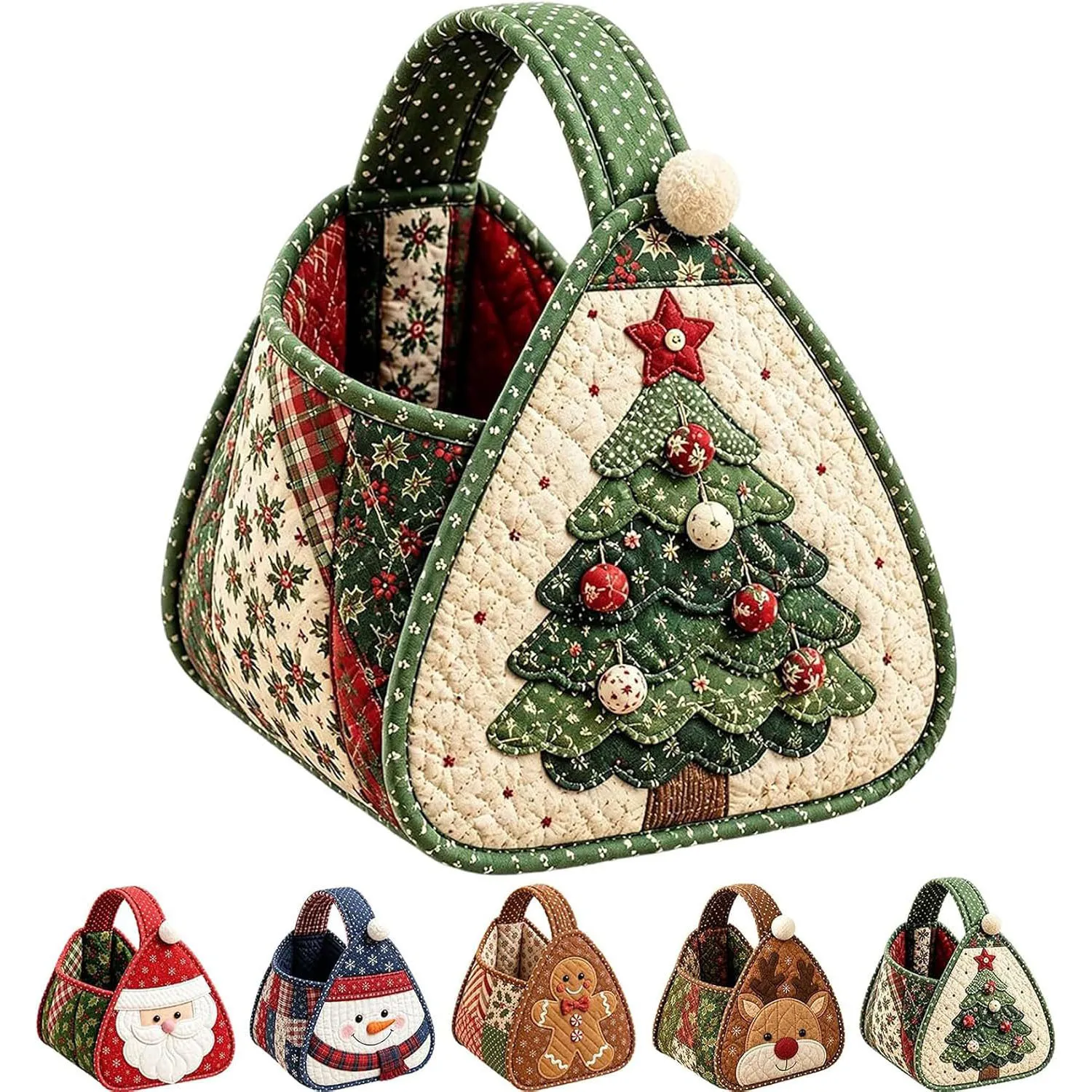 Christmas Quilted Basket Kit 1