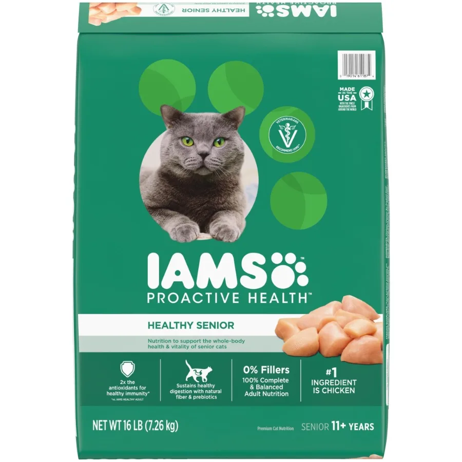 

Сухой корм для кошек Proactive Health Chicken для пожилых кошек, 16 фунтов (7,2 кг)