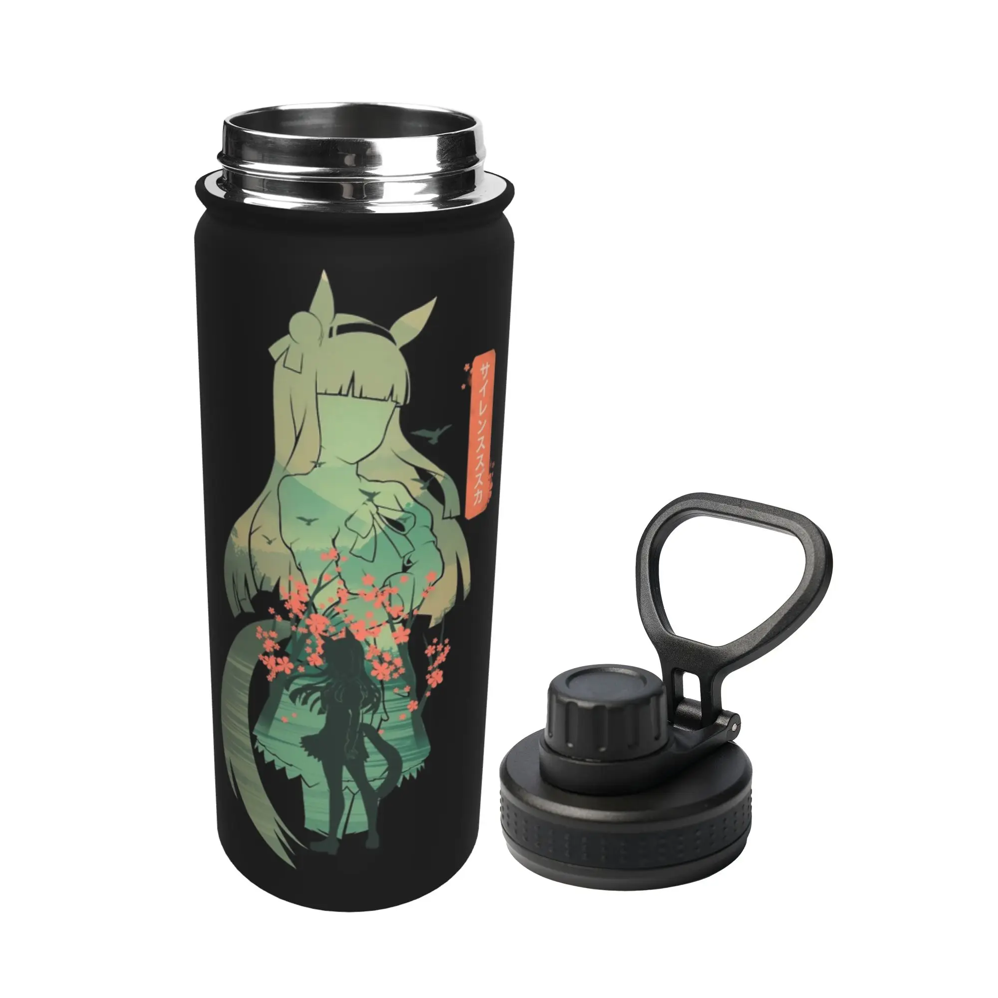 Silence Suzuka Uma Musume Anime 18OZ Sports Insulated Kettle  Coffee Cups Stainless Steel School Mug Water Bottle