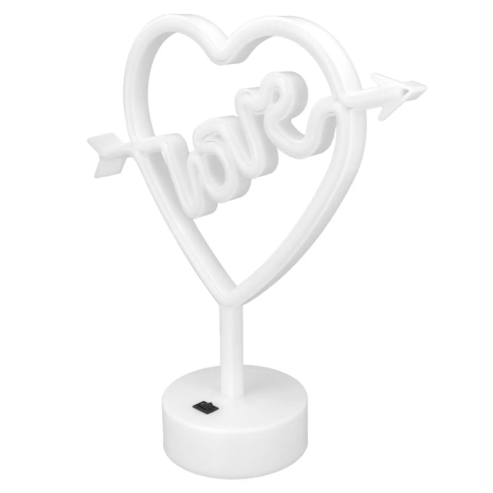 Heart Shape Neon Sign Night Light for wedding Party Kids Room Living Room Powered by USB/Battery