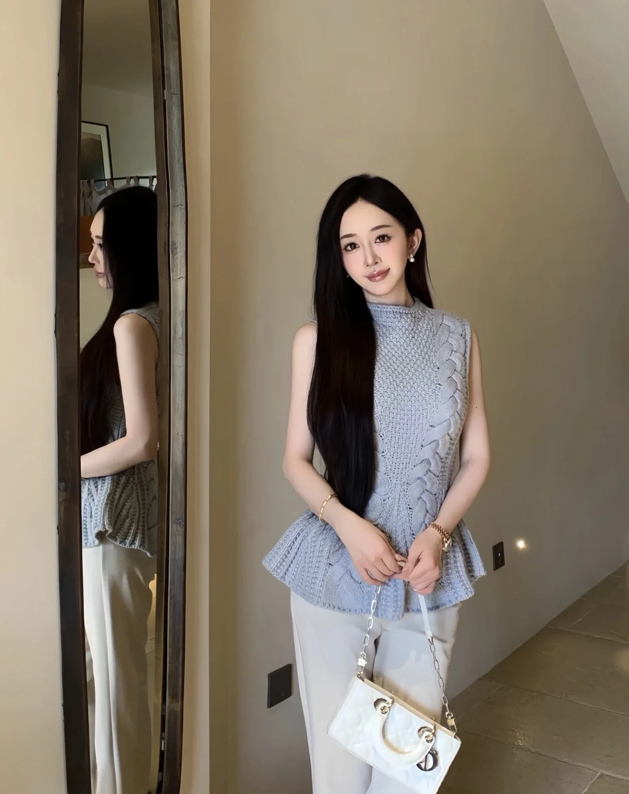 Koreanische Sle Summer ort Sve Strickweste Damen Sweet Chic Base Layer Top mit Rüschen Design Svel Slim Fit Base L...