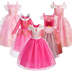 Children Aurora Multiple Styles Cosplay Dress Little Girls Princess Halloween Carnival Parties Sleeping Beauty Straps Ball Gown