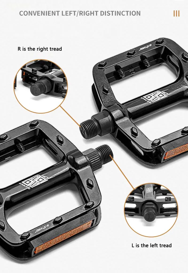 Enlee Fahrrad pedale 3 Lager ultraleichte rutsch feste cnc bmx mtb Rennrad du Pedal Radfahren versiegelte Lager Fahrrad pedale – Detail 4