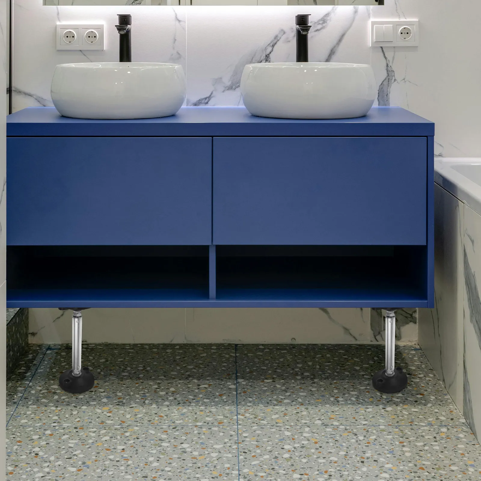 

Кронштейны для встраиваемых раковин: регулируемые, прочные опоры, комплект для монтажа на ножках мебели для кухни и ванной комнаты