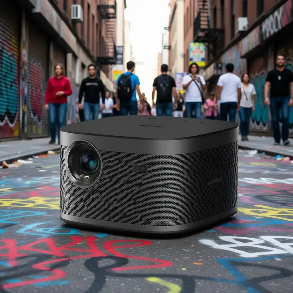 

4K Ultra HD Projector, 1500 Lumens, Android 10 Smart TV with Harman Kardon Sound, Auto Keystone for Home Theater