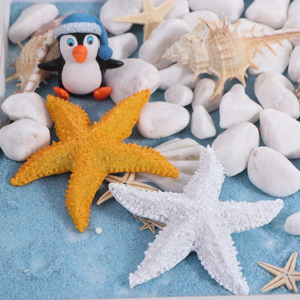 Aquarium Decor Resin Simulation Starfish Mini Cute Starfish Ornaments Mediterranean Exquisite Sea Stars Decoration Wall