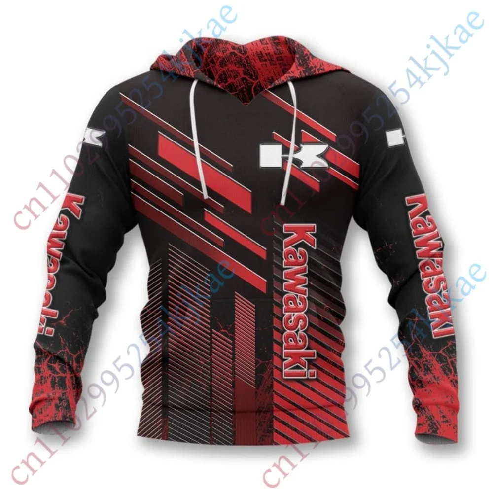 

Kawasaki Zip Hoodie Sport Streetwear Anime Long sleeve Hoodies For Men Clothing Harajuku Sweatshirt Unisex Casual Pullover Top