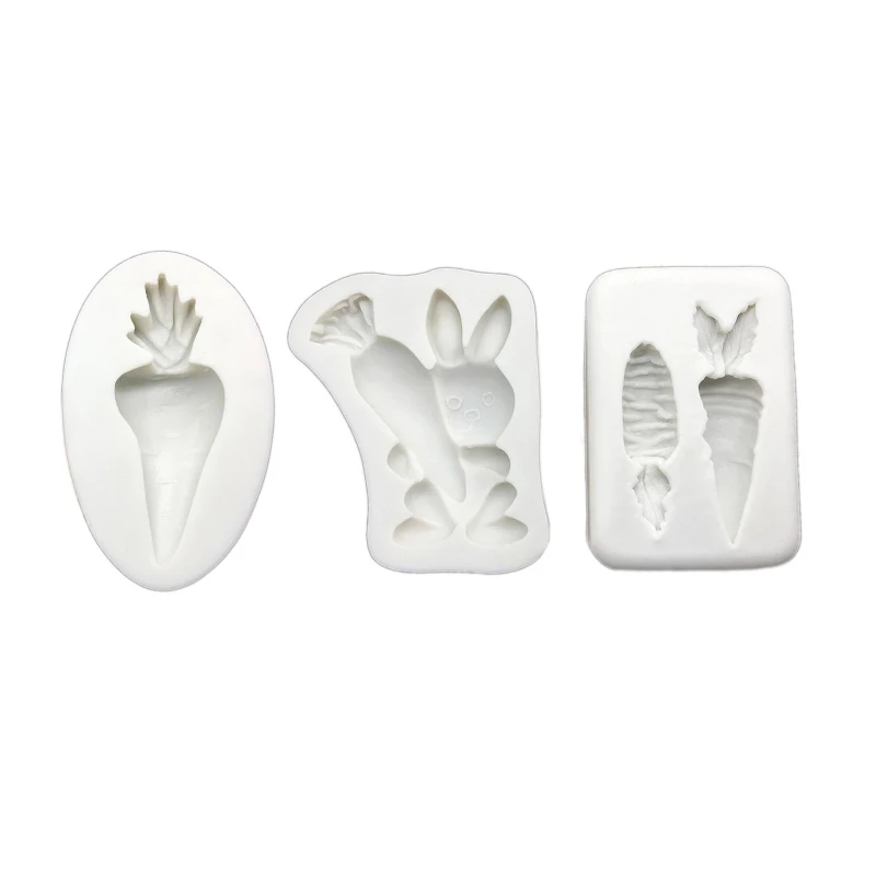 Rabbit Carrot Easter Silicone Mold for Homemade Chocolate Corrosion Resistance