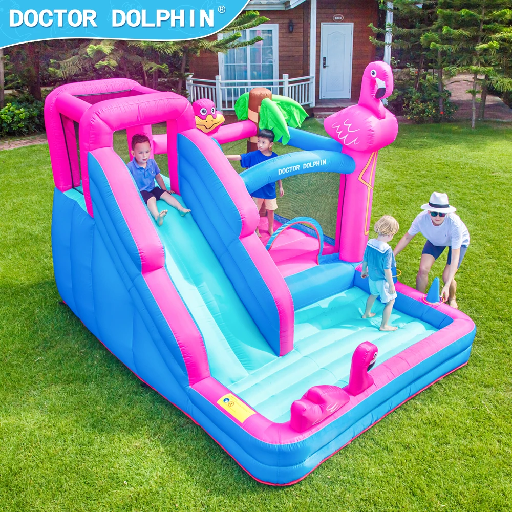 Doctor Dolphin Customization Flamingo Climbing Ring Cheap Bounce House Jumping Castle Bouncing Castle Kids