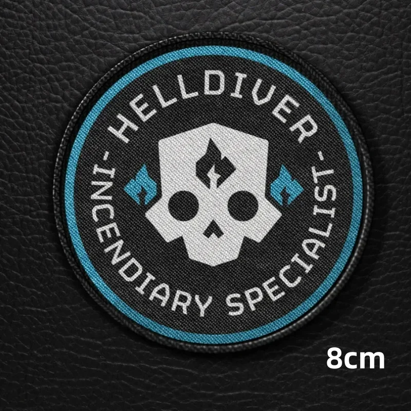 HellDiver Skull Morale Tactical Embroidery Patch Printed Hook&Loop HellDiver 2 Patch Military Orbital Review Bomb Badge Stickers