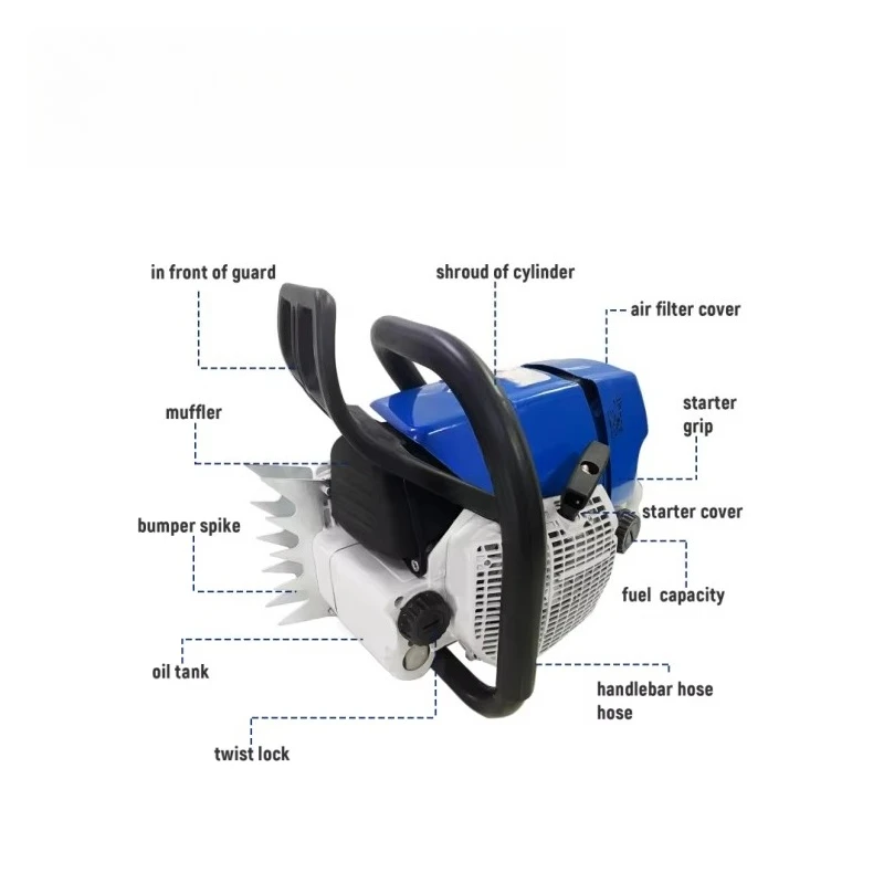 Professional Cheap Garden Tool Power 660 Chainsaw 91.6cc with Guide bar