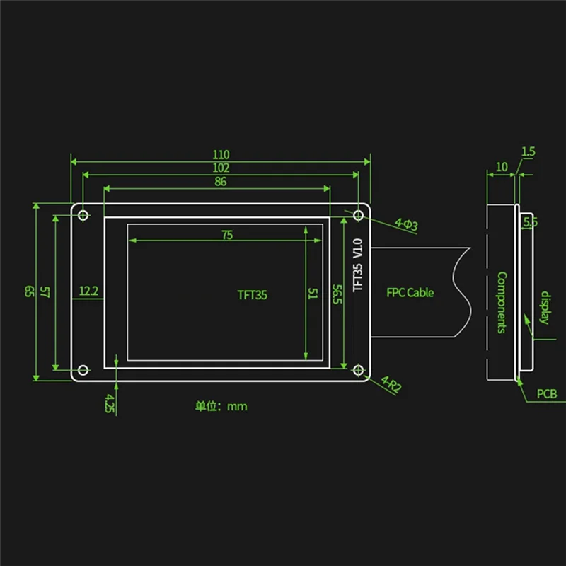 ABJO-สําหรับ MKS Robin Nano V1.2 ควบคุมพร้อมหน้าจอสัมผัส TFT35 สําหรับเครื่องพิมพ์ 3D