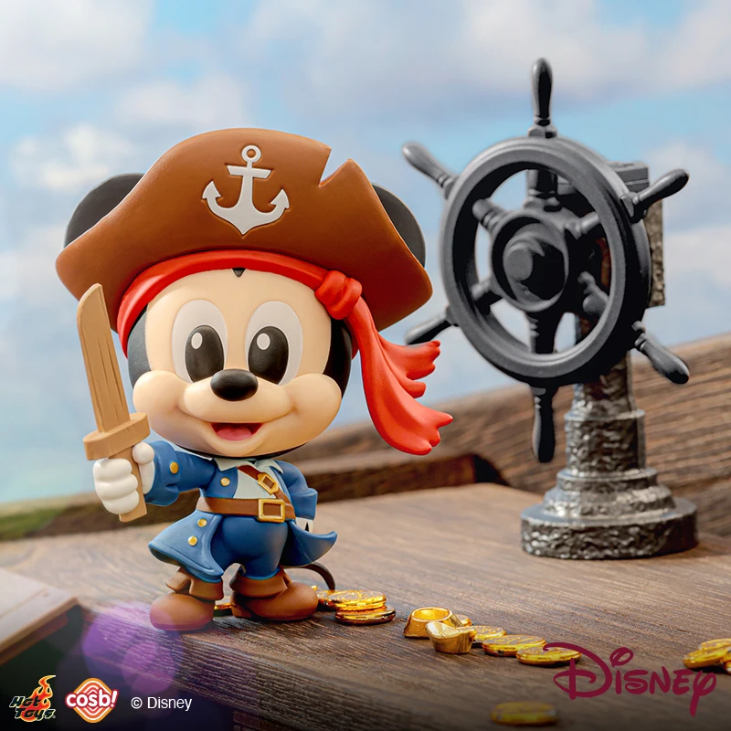 Hot Toys Disney Mickey And Friends Stitch Pirate Version Cosbi Blind Box Mini Collection Figure Cute Decor Kids Birthday Gifts