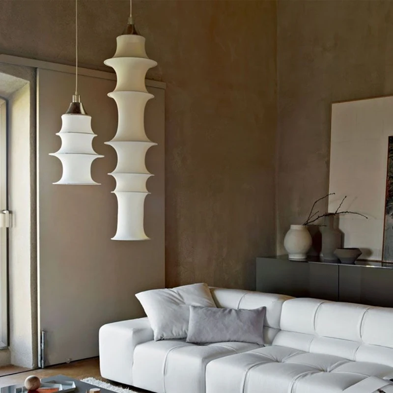 

Modern Italian designer ceiling pendant lamp personalized artistic wabi-sabi style silk pendant light for living room bedroom