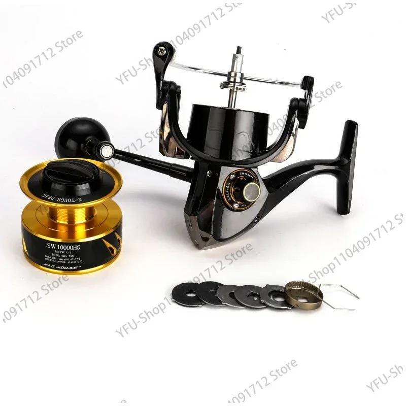 SW4000XG SW6000HG SW10000HG Fishing Reel Saltwater 11+1 Bearings Spinning Jigging Reel 35kg DragPower