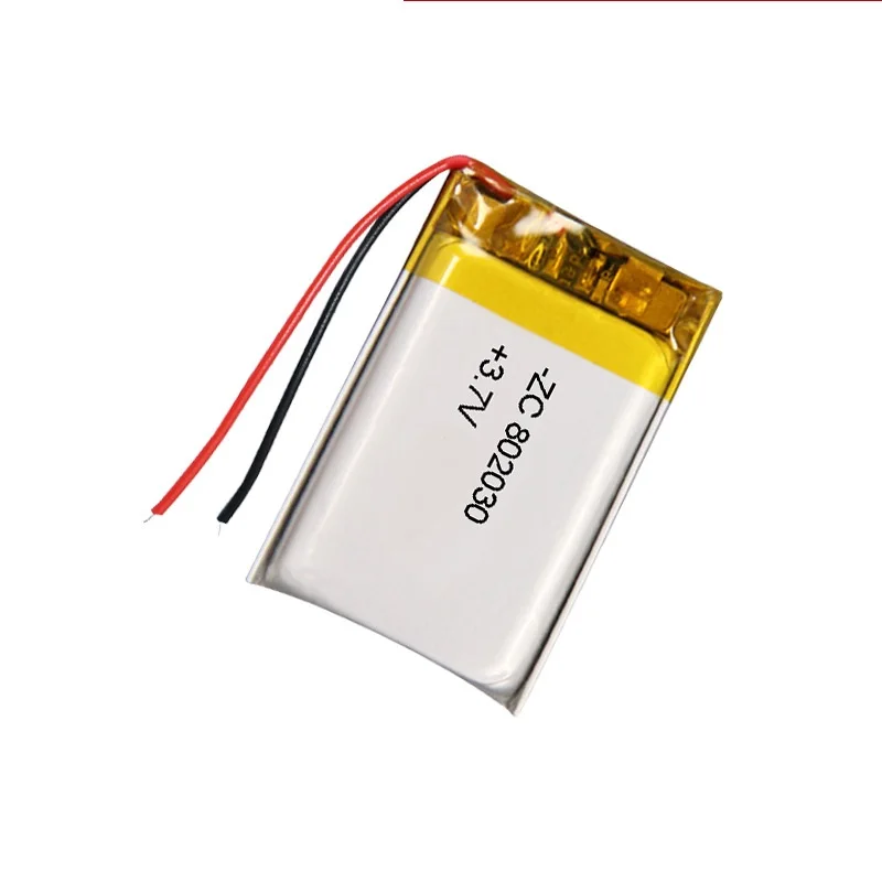 802030 3.7V 420mAh Lithium Polymer Rechargeable Battery Li Ion Cell for MP3 MP4 MP5 GPS Bluetooth Speaker USB Fan Mouse Massager