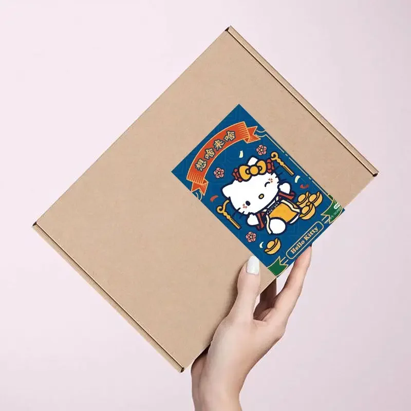 Imagem -05 - Sanrio Kawaii Rolo Adesivos Hello Kitty Ins Gatinho Bonito Manual Faça Você Mesmo Decoração Adesivo de Selagem Presente 200 Pcs por Rolo