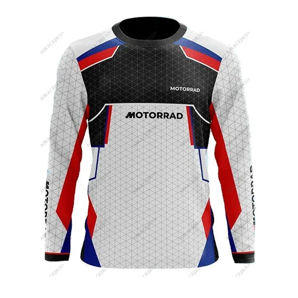 For BMW Motorrad WorldSBK Racing Team New Rally Motorsport Motorcycle Long T-Shirt Summer Men's Quick Dry Anti-UV Jerseys