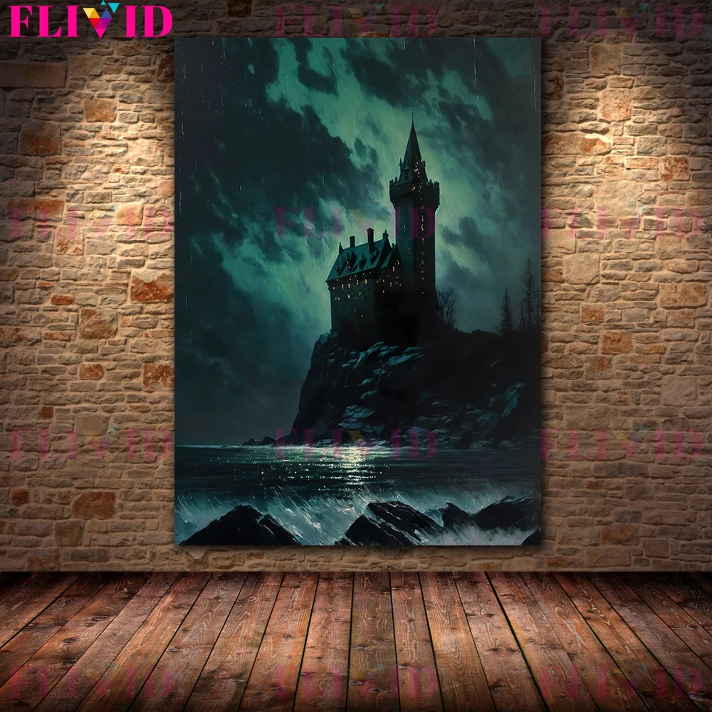Forest Witches And Astrologers In The Dark Night Vintage Wall Art Canvas Print Witchcraft Demon Worship Art Poster Print Decor