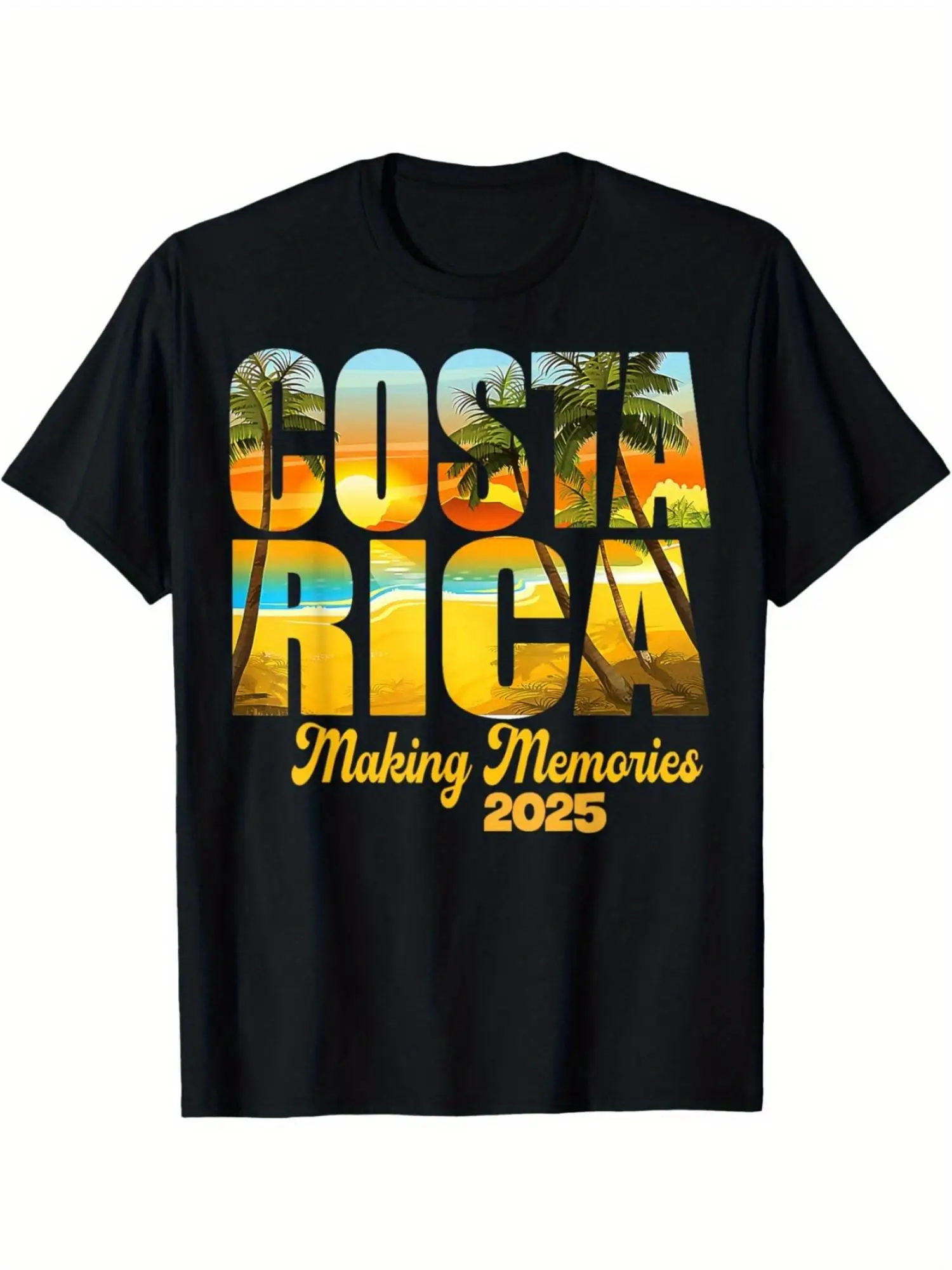 

1 шт. Costa Rica 2025 Making Memories футболка из 100% хлопка с круглым вырезом и короткими рукавами повседневная футболка для мужчин дышащая всесезонная