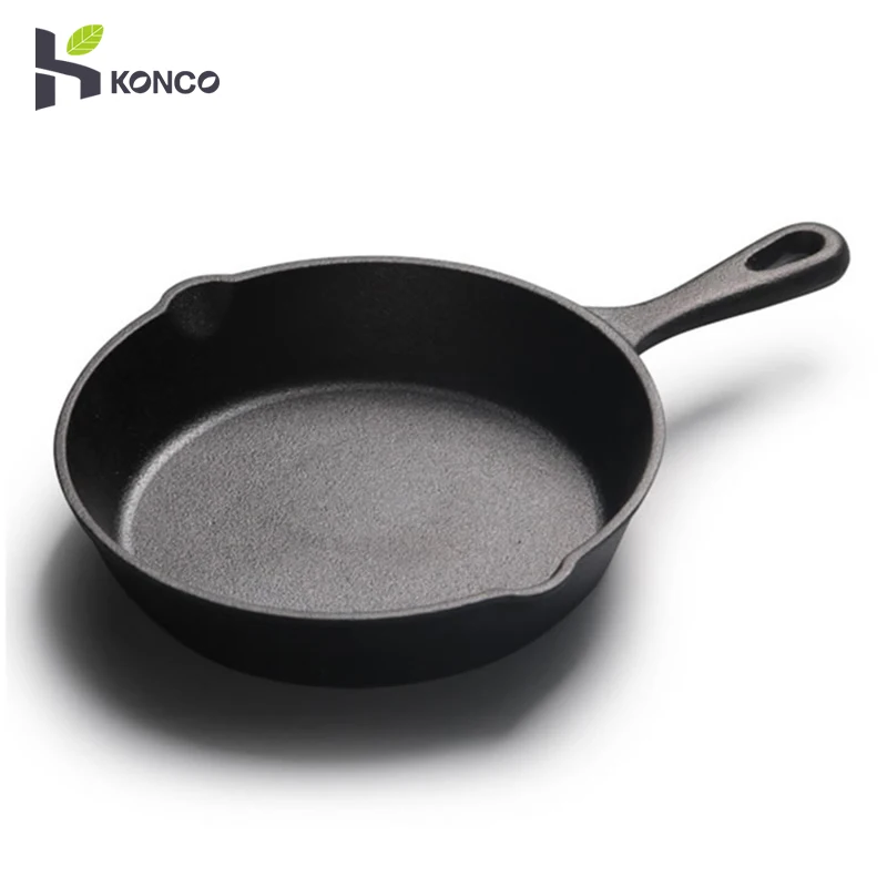 Cast Iron Frying Pan Cooking Skillet Egg Steak Fry Pan Baking Pot Gas Cooker Induction Cookware Handmade Stir-fry Pan 14/16/20CM