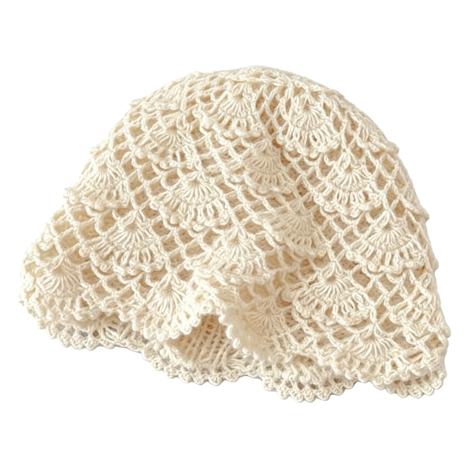1 Pack Beanie Hat Soft Yarn Knit for Fall Winter Daily Commute Warm Vintage Crochet Lace Skull Cap Women's Outdoor Wear