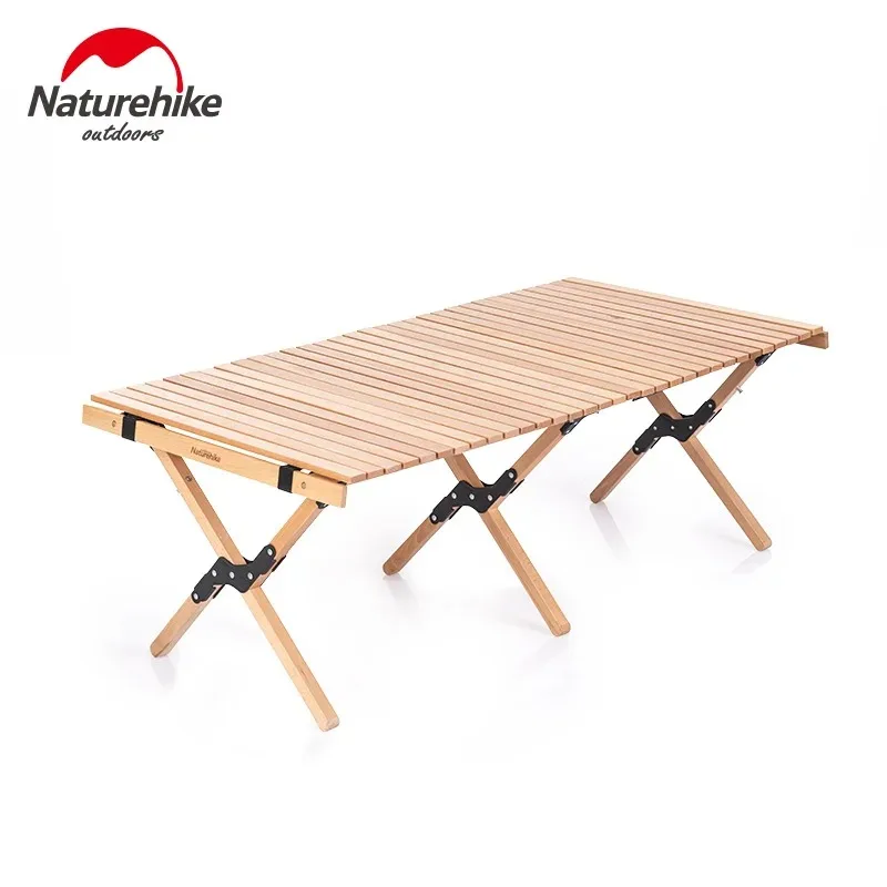 

Naturehike Outdoor Ultralight And Convenient Log Color Easy Storage Folding Egg Roll Table Camping Picnic Barbecue Table