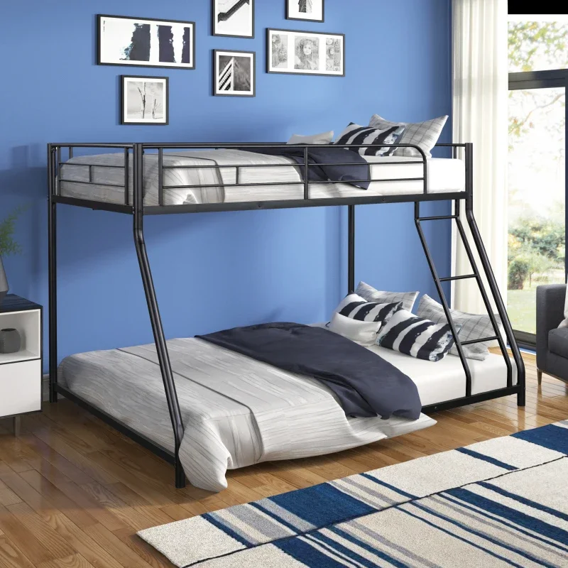 Metal Bunk Bed Space Saving Easy Installation Smooth Surface Reliable Performance Reinforced Frame Modern Design High Quality