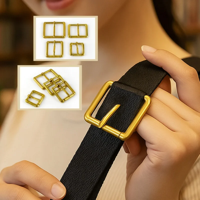 

1/2/3/4/5Pcs Solid Brass Belt Buckle 20/25/32/38mm Backpack Shoulder Strap Roller Pin Buckles Dog Leash Adjuster Clasp Fastener