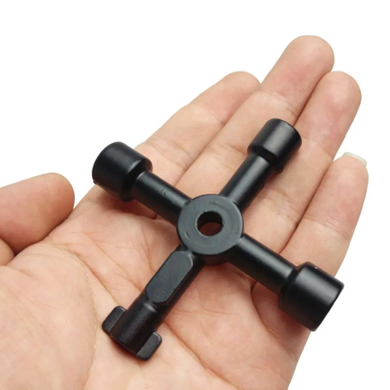 Multifunction Cross Switch Square Key Wrench Zinc Alloy Universal Square Triangle For Water Meter Valve Elevator Cupboard Box