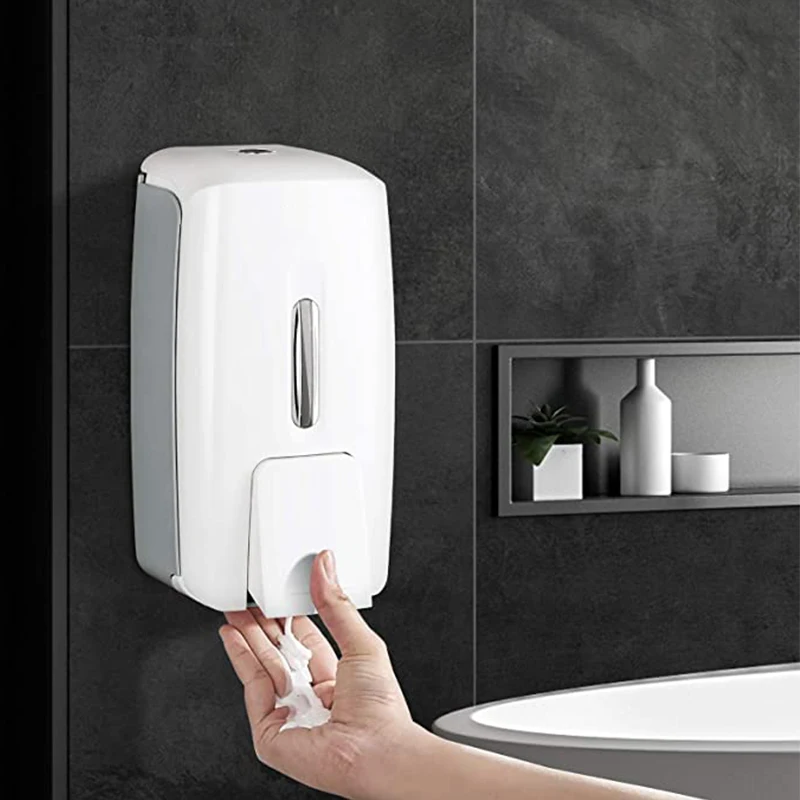 interhasa 800ML Liquid Soap Dispenser Manual Wall Soap Dispenser Hand Sanitizer Dispenser Manual Pump Soap Dispenser for Kitchen