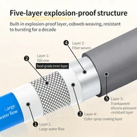 1.5/2M Silicone Shower Head Hose High Pressure Powerful Shower Tube Flexible Anti-Winding Pipe for Bathroom Faucte Accessories 4