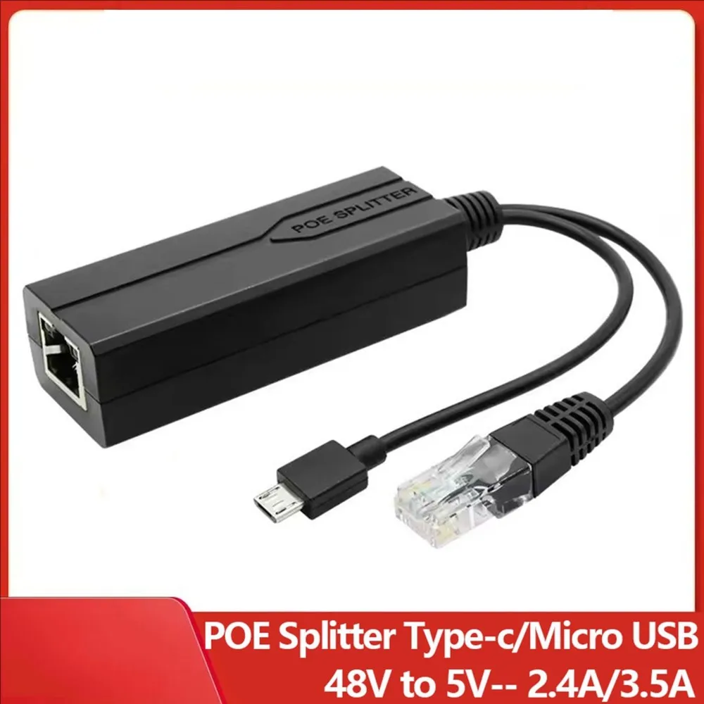【注目！】a72t-ギガビット-5v-24a-35a-poe-スプリッター-ネットワーク機器用-48v→5v-usb電源モジュール、type-c出力