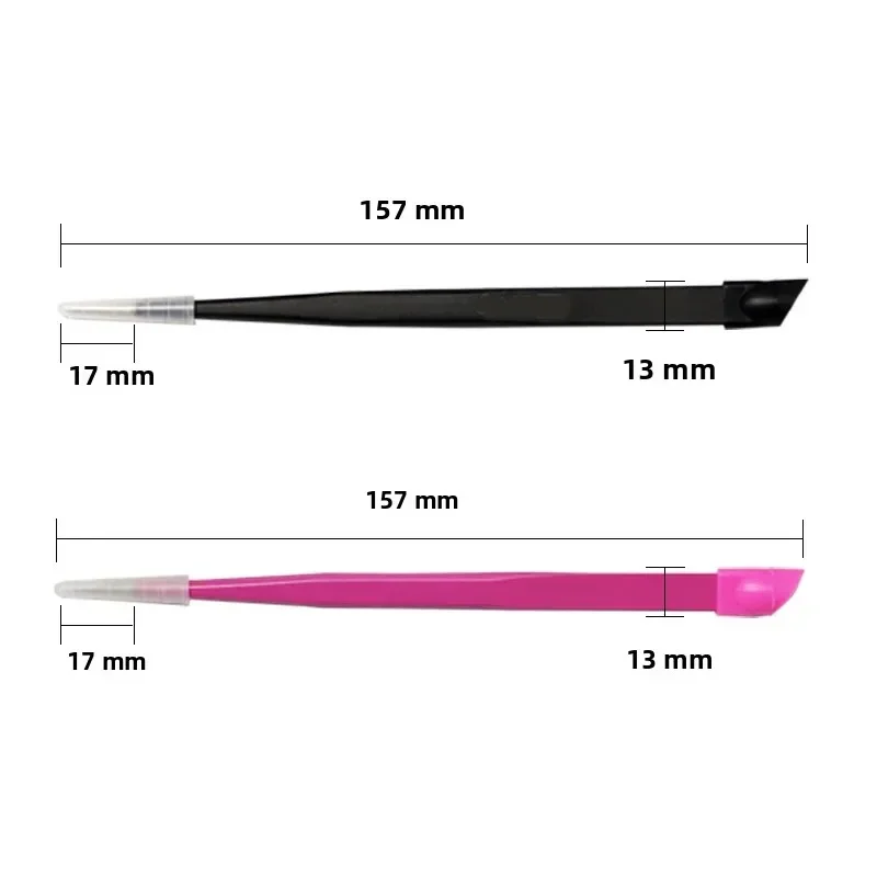 Pinzette in silicone a doppia estremità per trucco Estensioni ciglia Adesivi per unghie Strass Pick up Clip Pressing Head Tool